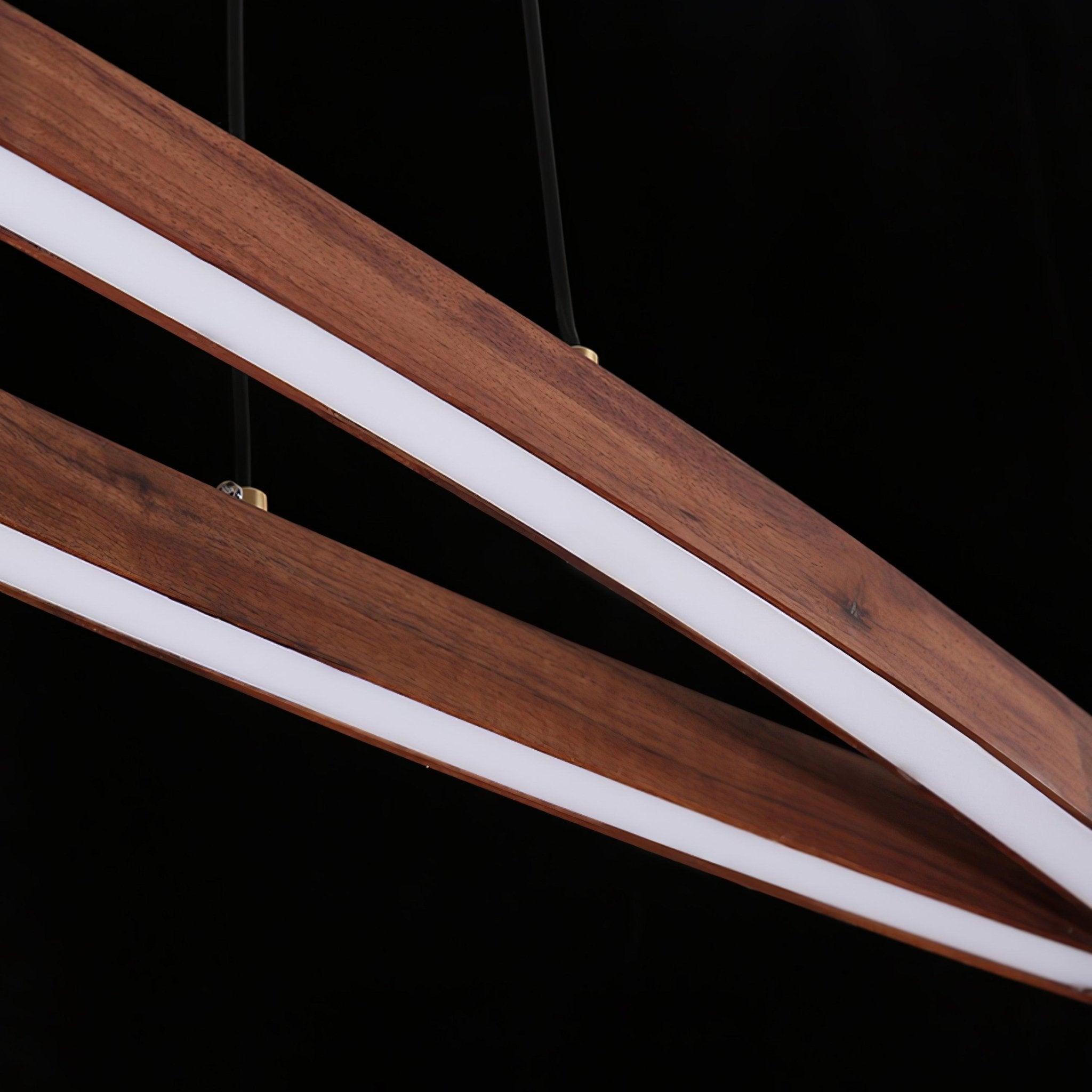 WOW Walnut Arc Linear Pendant Lamp