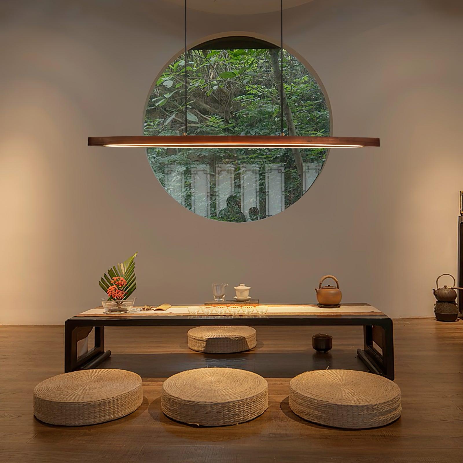WOW Walnut Arc Linear Pendant Lamp