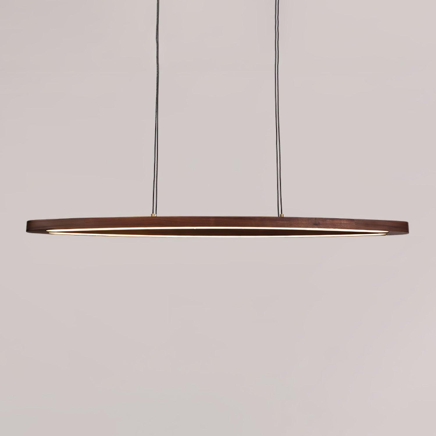 WOW Walnut Arc Linear Pendant Lamp