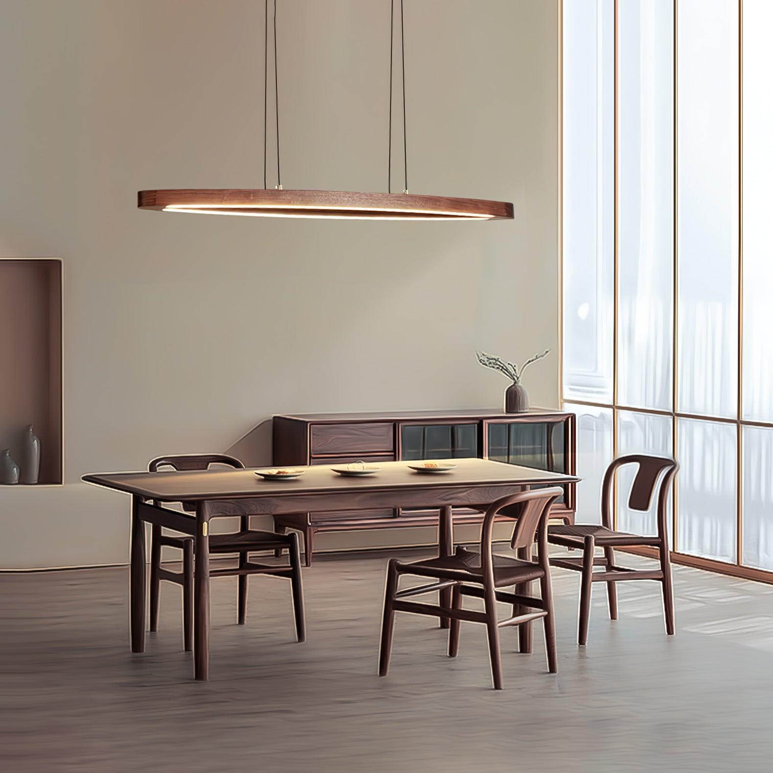 WOW Walnut Arc Linear Pendant Lamp