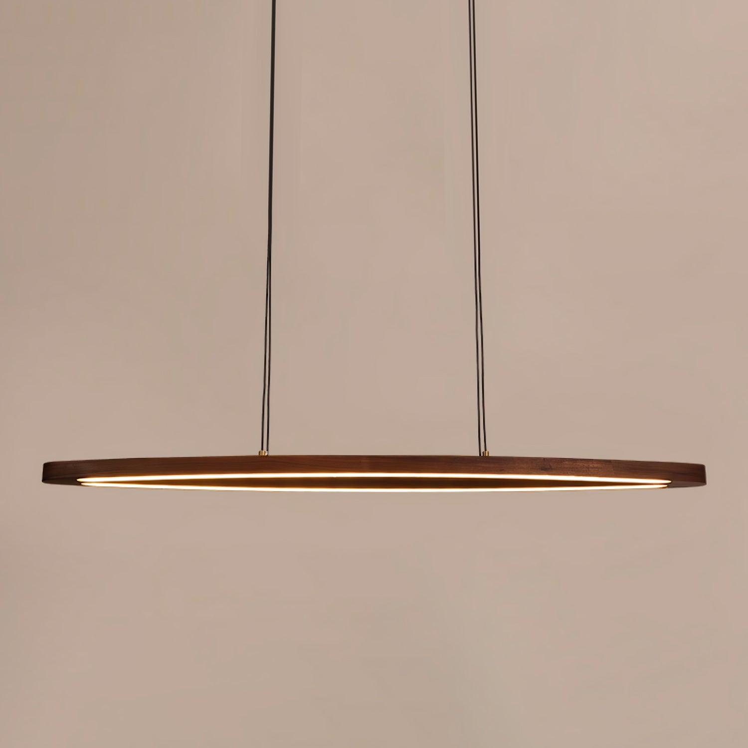 WOW Walnut Arc Linear Pendant Lamp