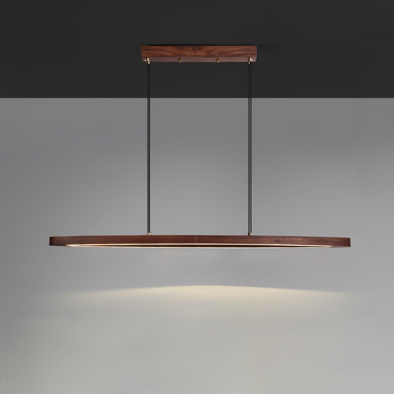 WOW Walnut Arc Linear Pendant Lamp