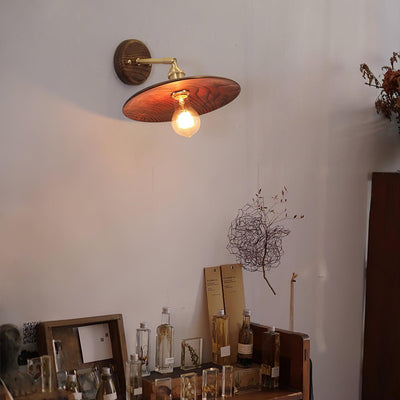 WOW Walnut Flared Wall Light