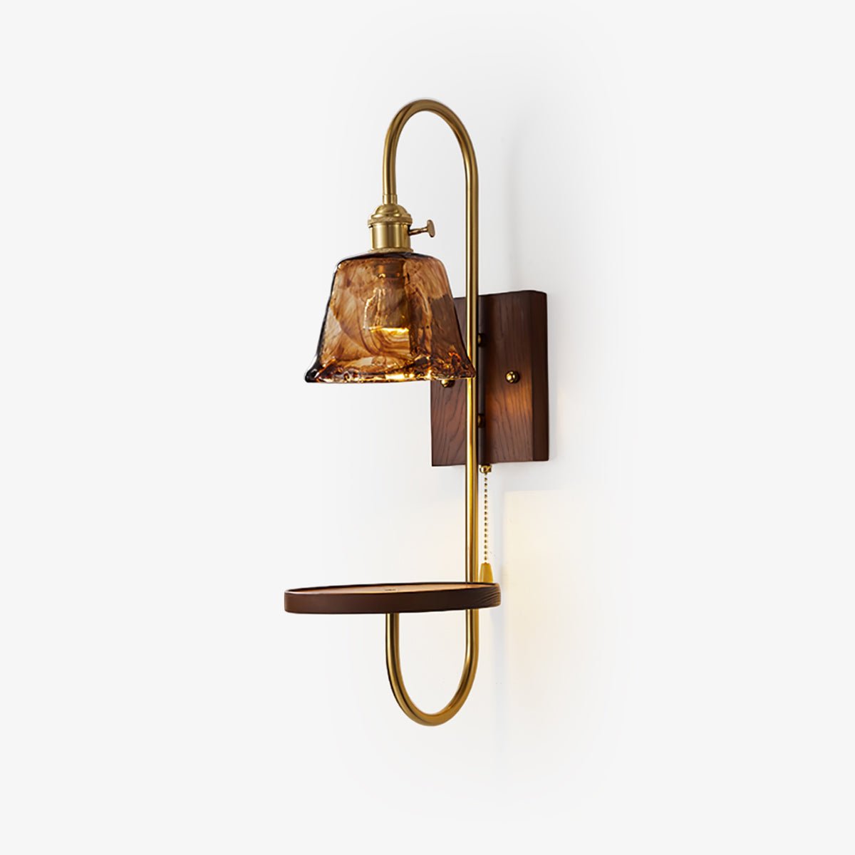 WOW Walnut Shelf Sconce