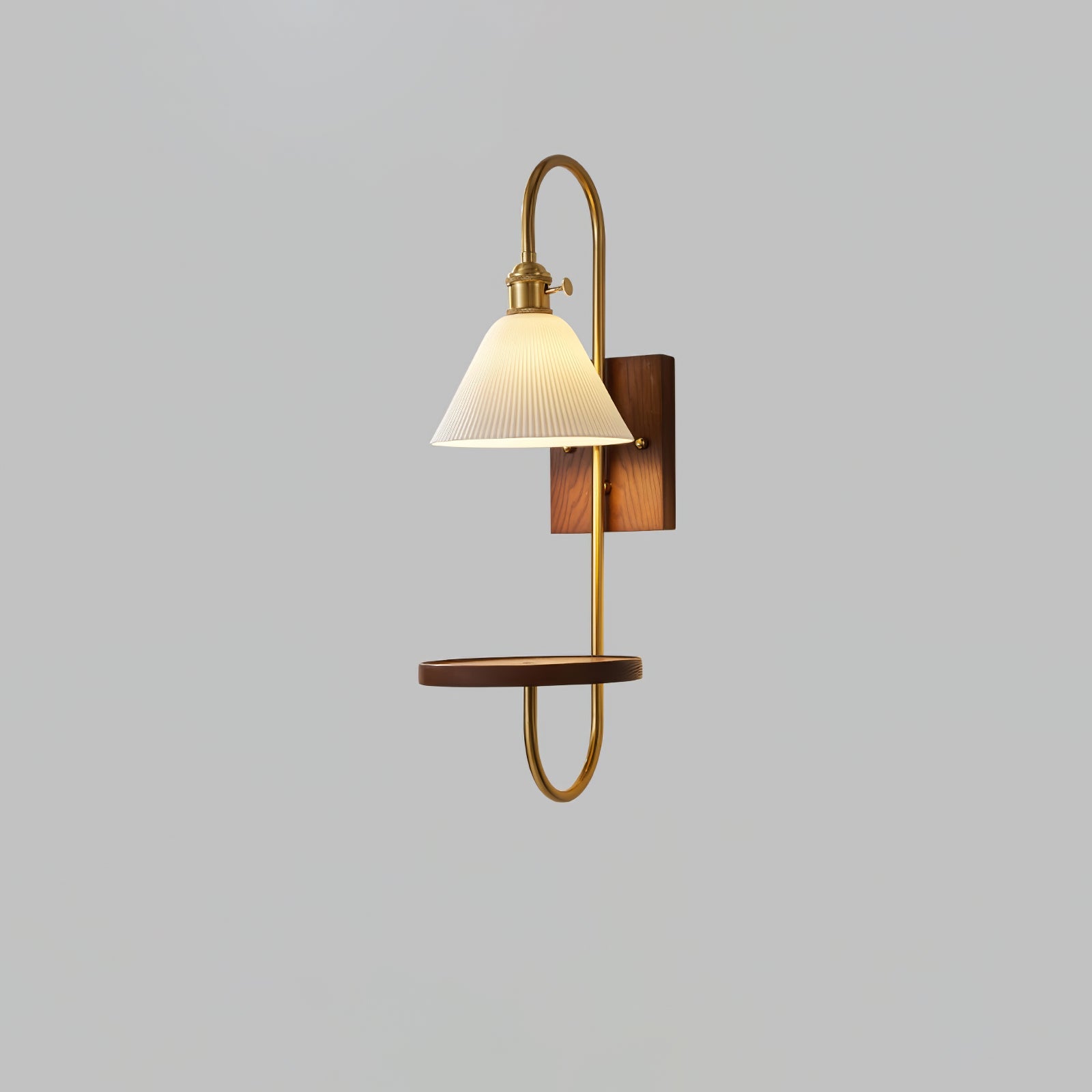 WOW Walnut Shelf Sconce
