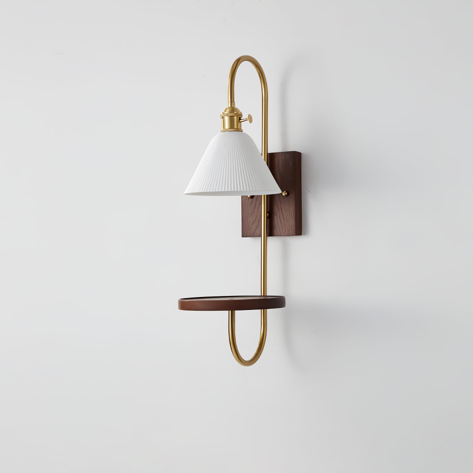 WOW Walnut Shelf Sconce
