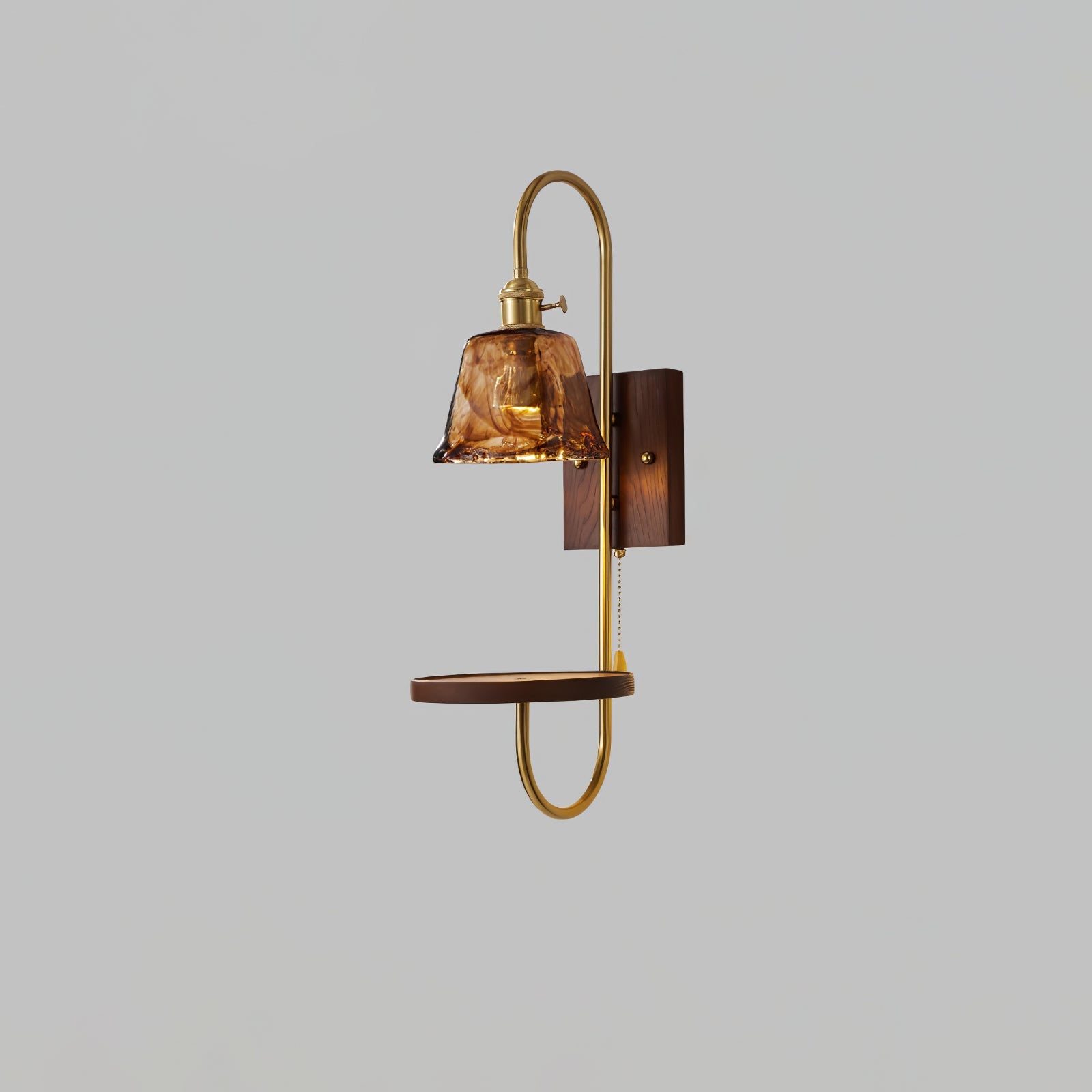 WOW Walnut Shelf Sconce