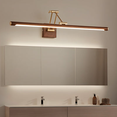 WOW Walnut Color Linear Adjustable Wall Light