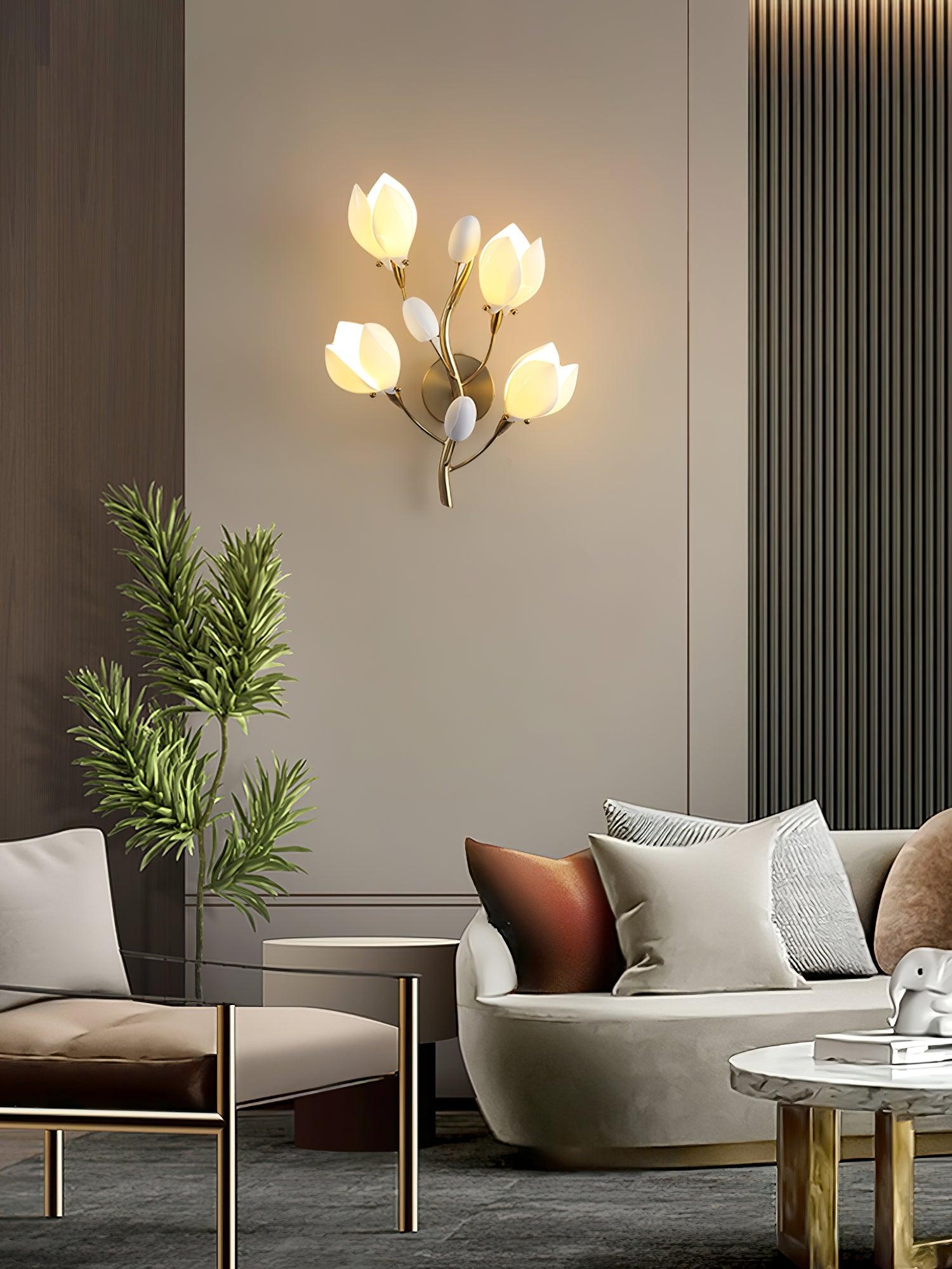 WOW Porcelain Magnolia Wall Lamp