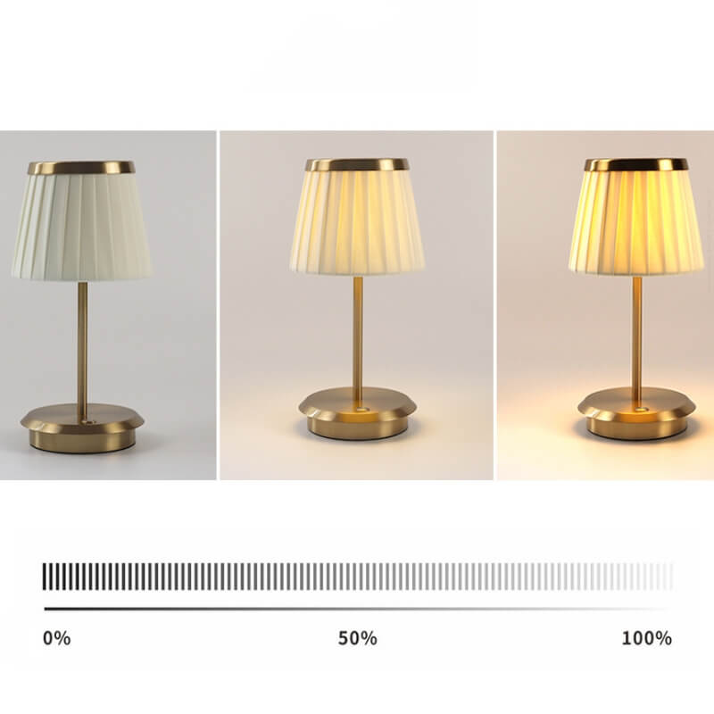 LED Metal Fabric Cordless Table Lamp