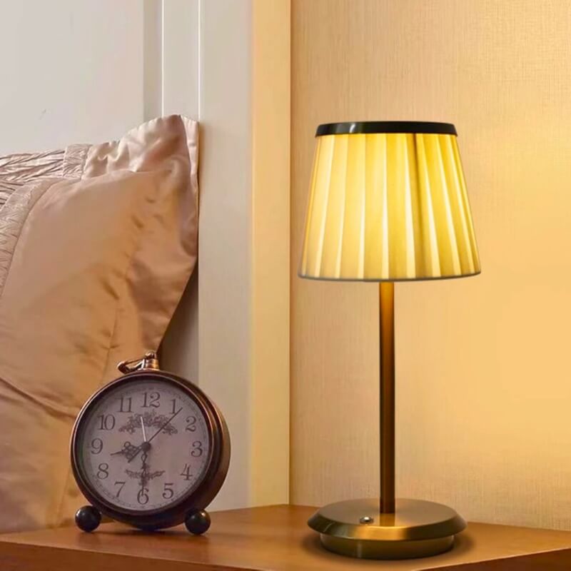 LED Metal Fabric Cordless Table Lamp