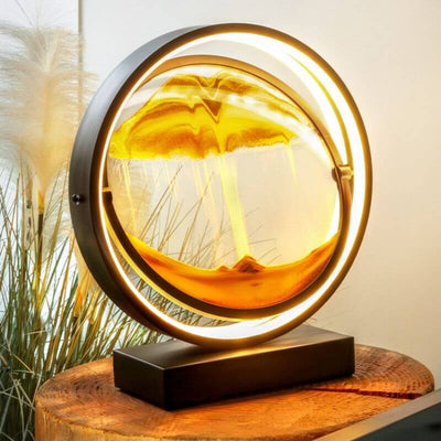 Creative 360° Rotating Quicksand Painting Table Lamp