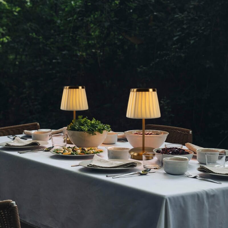 LED Metal Fabric Cordless Table Lamp