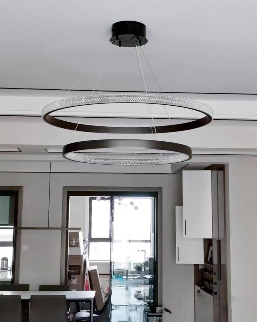 WOW Tiered Circular Led Brass Chandelier-wow2347