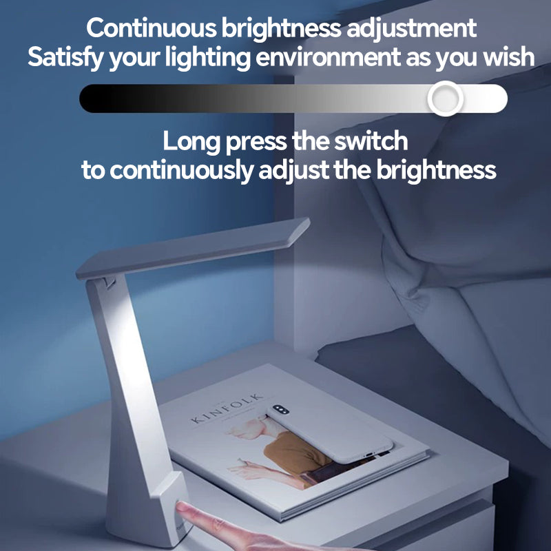 LED Rechargeable Folding Eye Protection Stepless Dimming Reading Study Desk Lamp