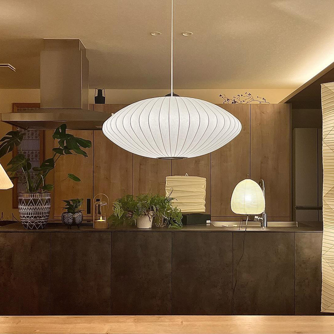 Wow Bubble Mulberry Silk Pendant Lamp