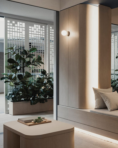 WOW White & Black Glass Globe Wall Sconce-WOW6103