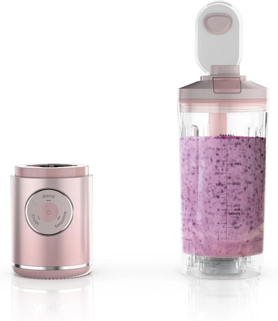 Portable Blender, Personal Blender, Ninja Blender, Smoothie, Blend, Ice Crush, 3 Programs, Cordless, 22oz removable Vessel, Dishwasher Safe, Leakproof, Sea Glass