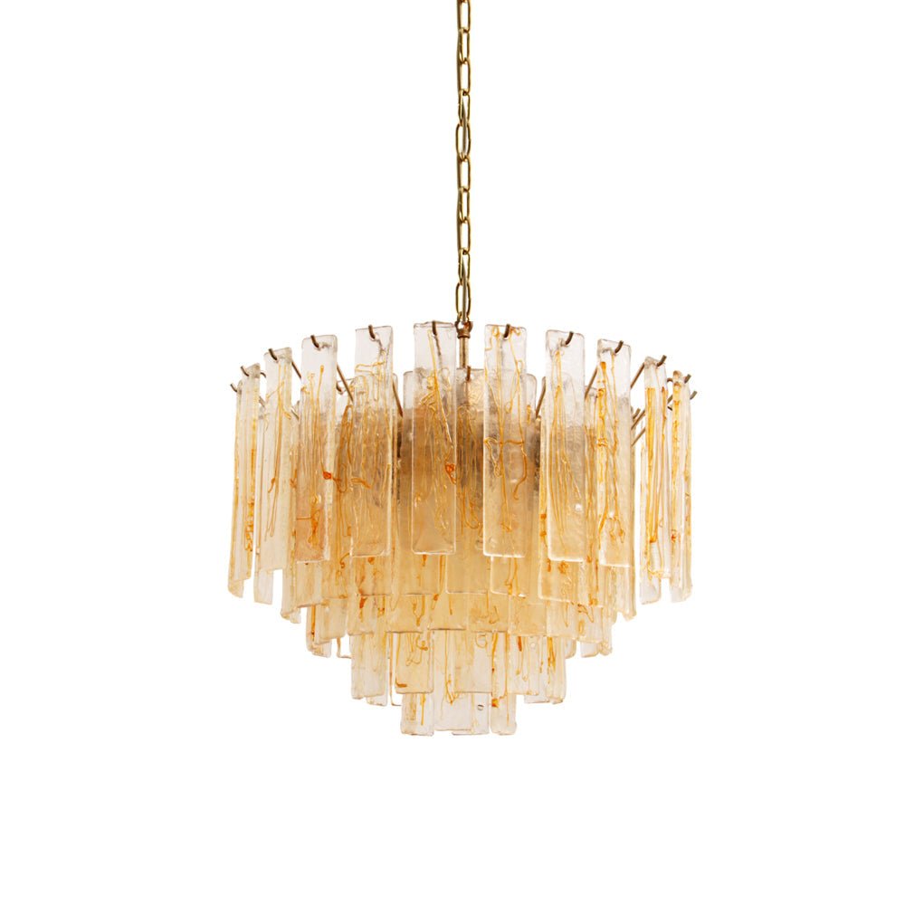 WOW Golden Amber Murano Glass Gorgeous Chandelier-WOW5242