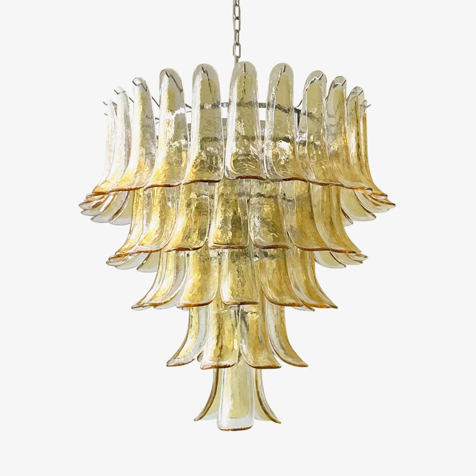 WOW Amber Murano Glass Petals Gorgeous Chandelier-Wow5325