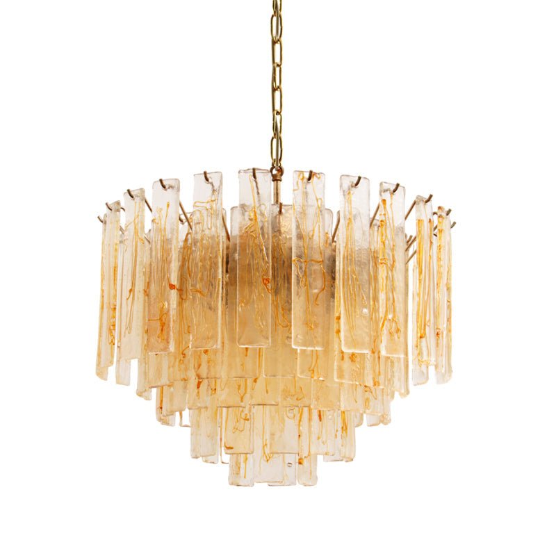 WOW Golden Amber Murano Glass Gorgeous Chandelier-WOW5242