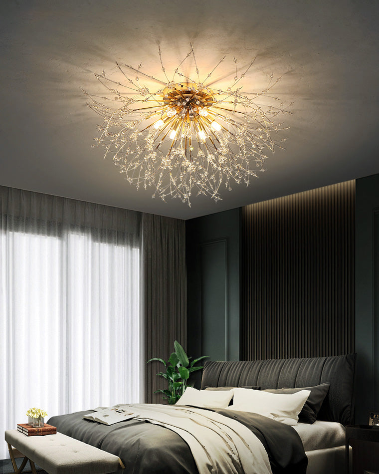 WOW Dandelion Crystal Flower Ceiling Light-WOW1014