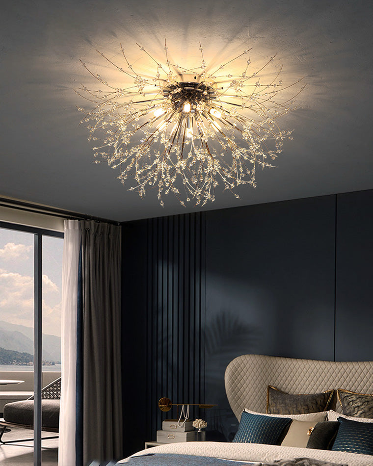 WOW Dandelion Crystal Flower Ceiling Light-WOW1014
