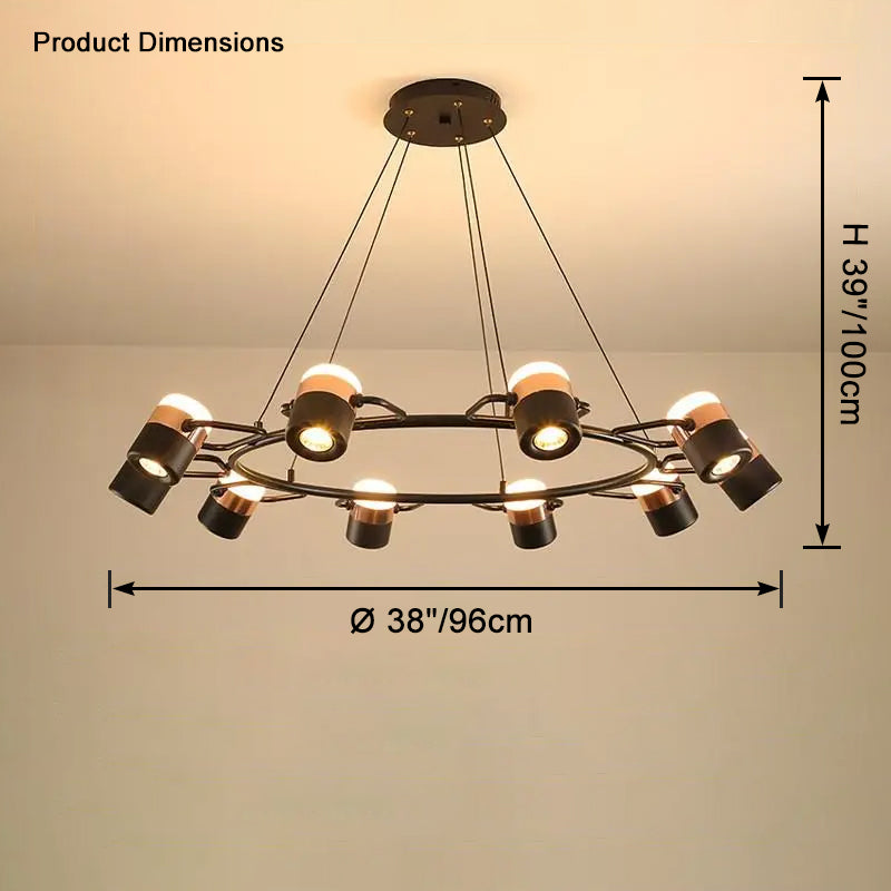 WOW Adjustable Rose Gold Round Chandelier-wow2645