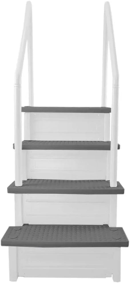 Select Anti-Slip in-Pool Steps | Gray | for Above Ground Swimming Pools | Can Mount to Decks 48