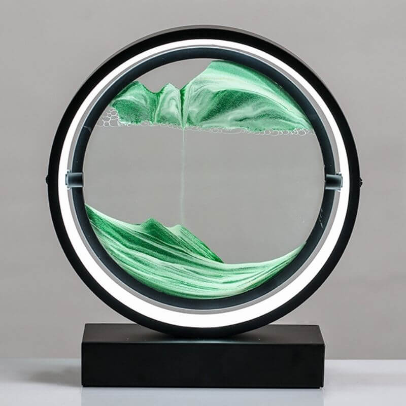 Creative 360° Rotating Quicksand Painting Table Lamp