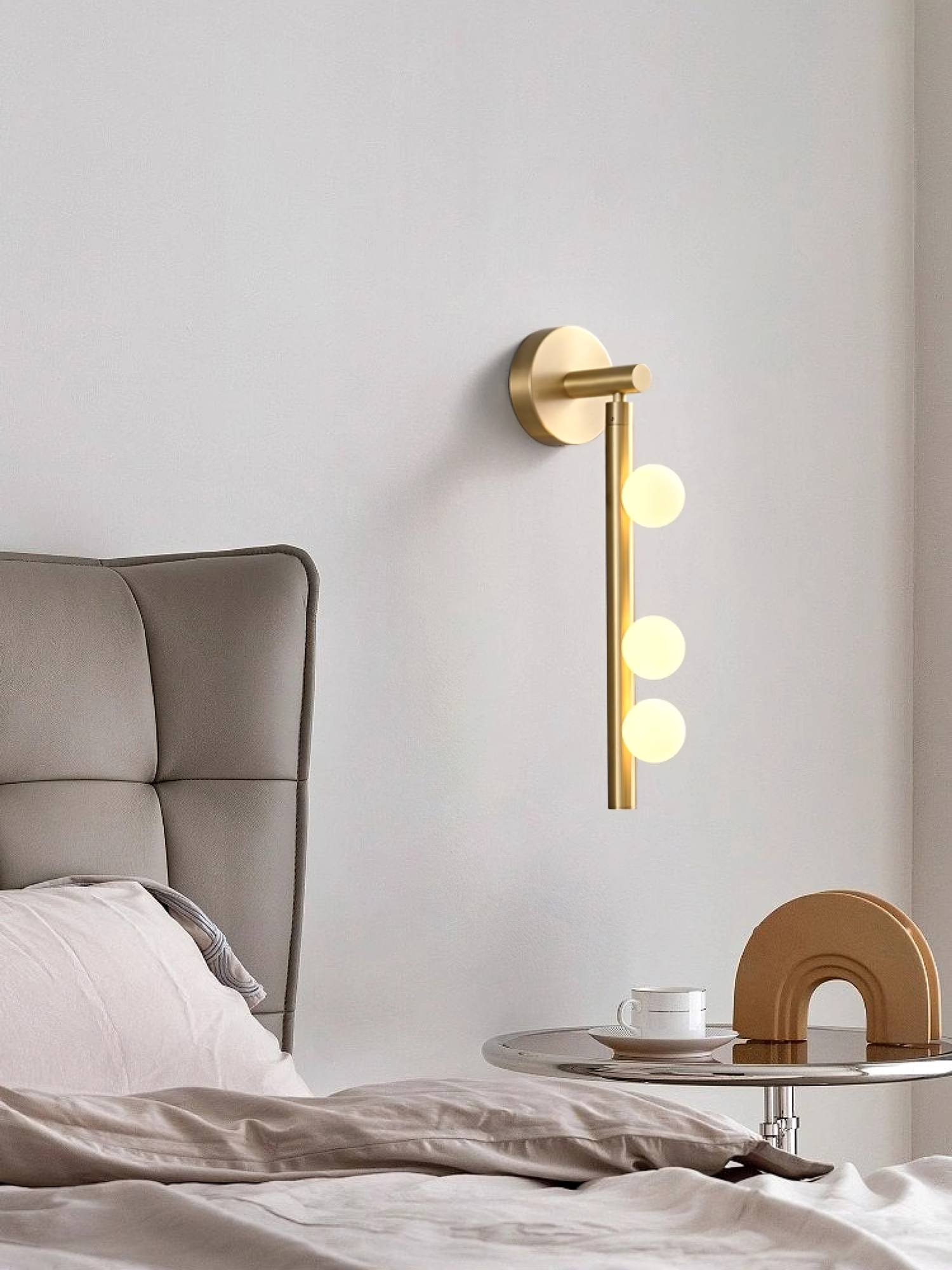 WOW Brass Glass Tube Plug-in Wall Lamp