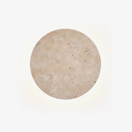 WOW Circle Travertine Wall Lamp