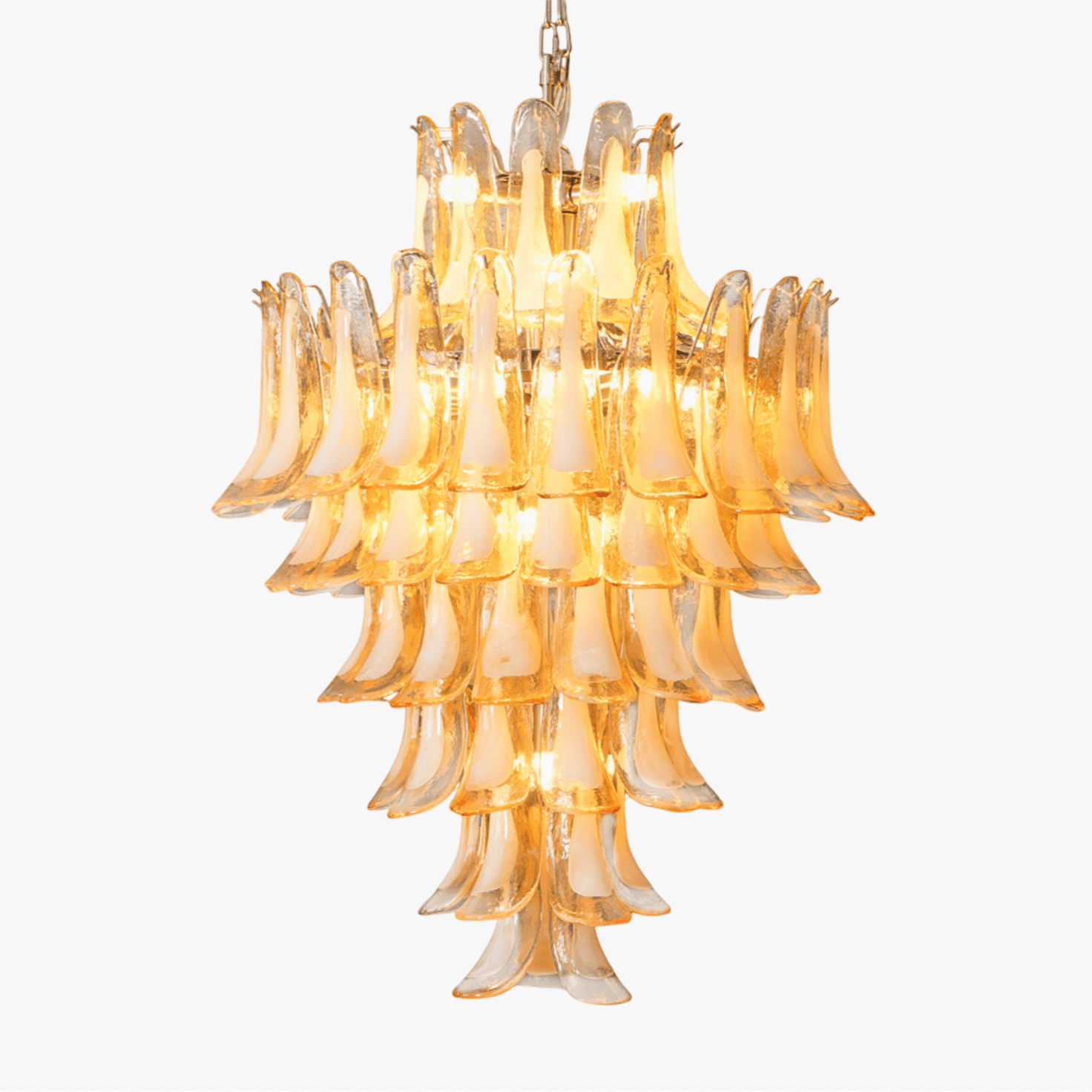 WOW Amber Cloud Murano Glass Petals Chandelier-Wow25325