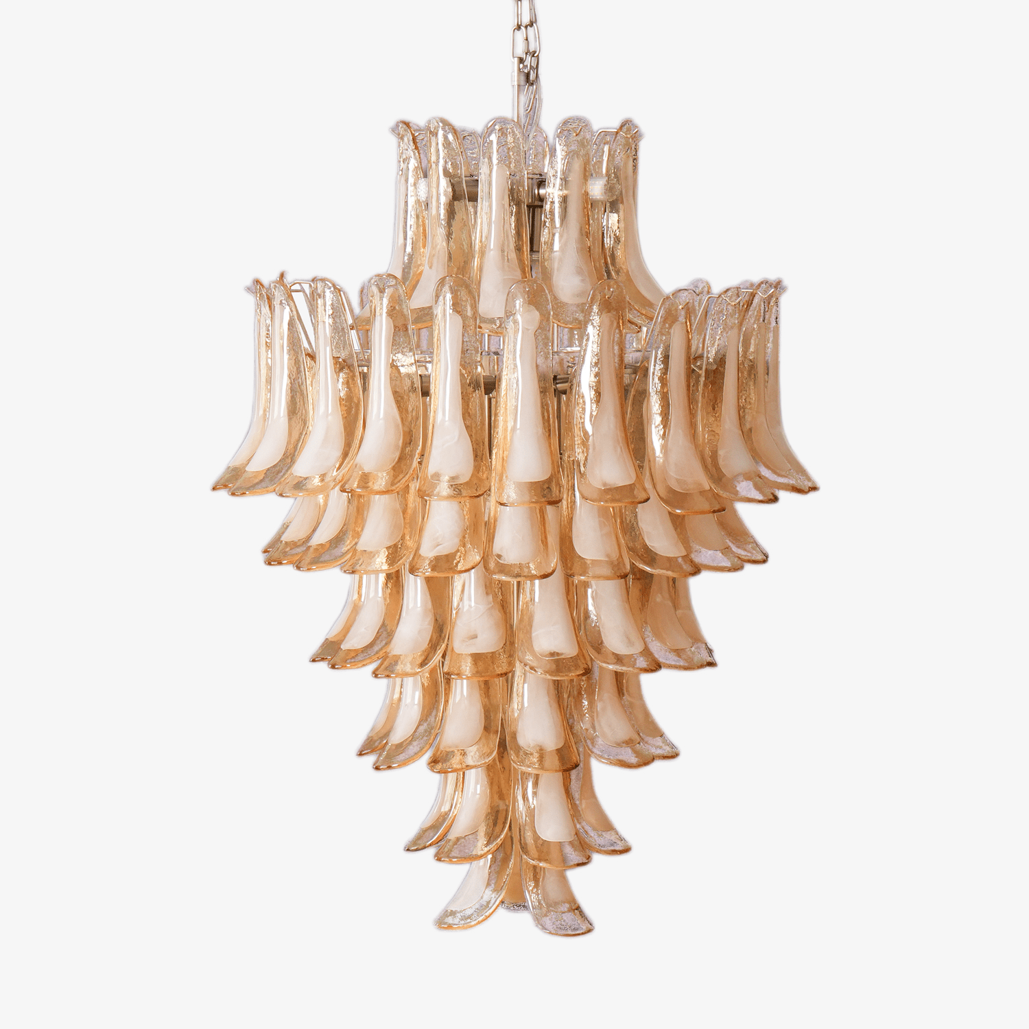 WOW Amber Cloud Murano Glass Petals Chandelier-Wow25325
