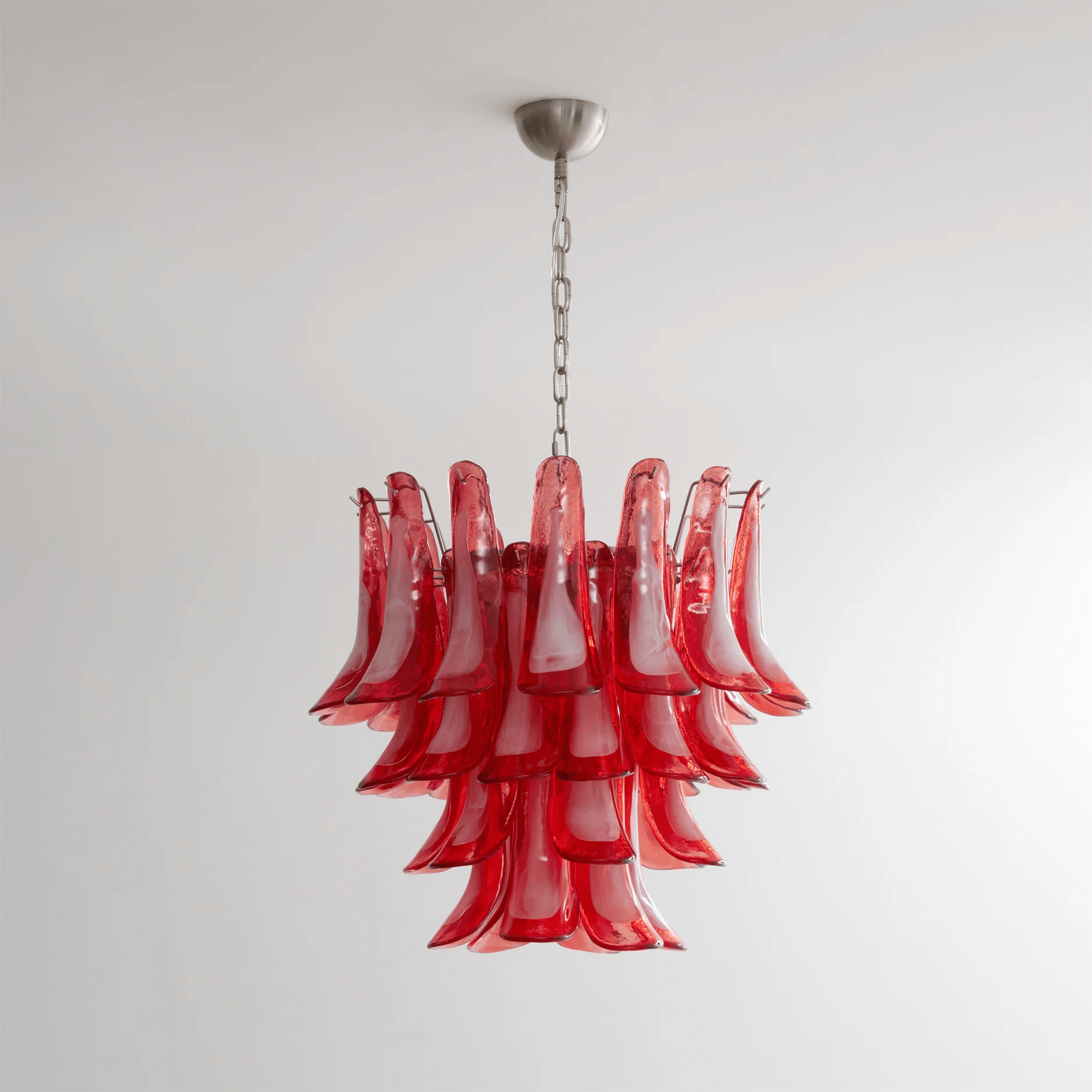 Crimson Glass Murano Petals Gorgeous Chandelier-WOW5253