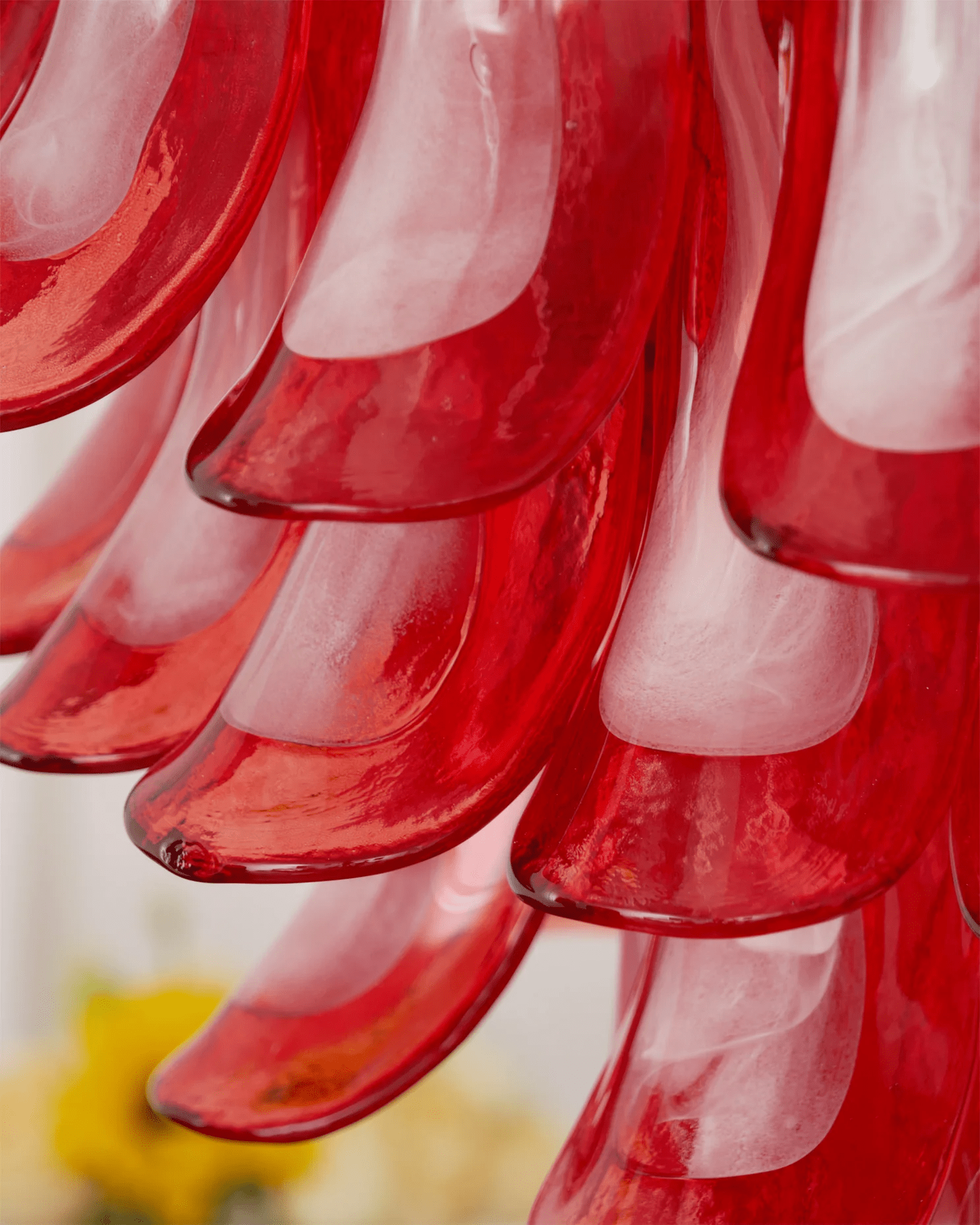 Crimson Glass Murano Petals Gorgeous Chandelier-WOW5253