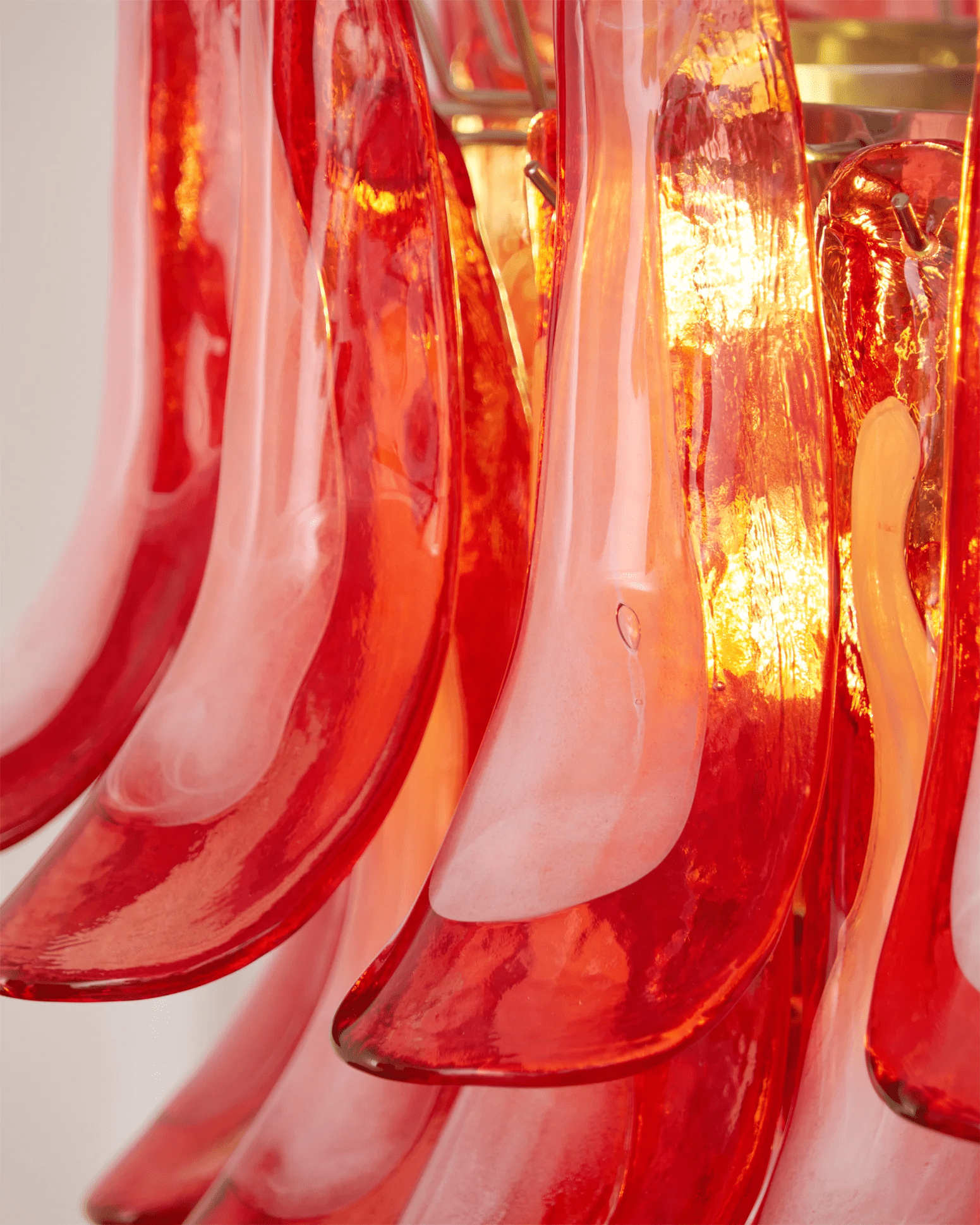 Crimson Glass Murano Petals Gorgeous Chandelier-WOW5253