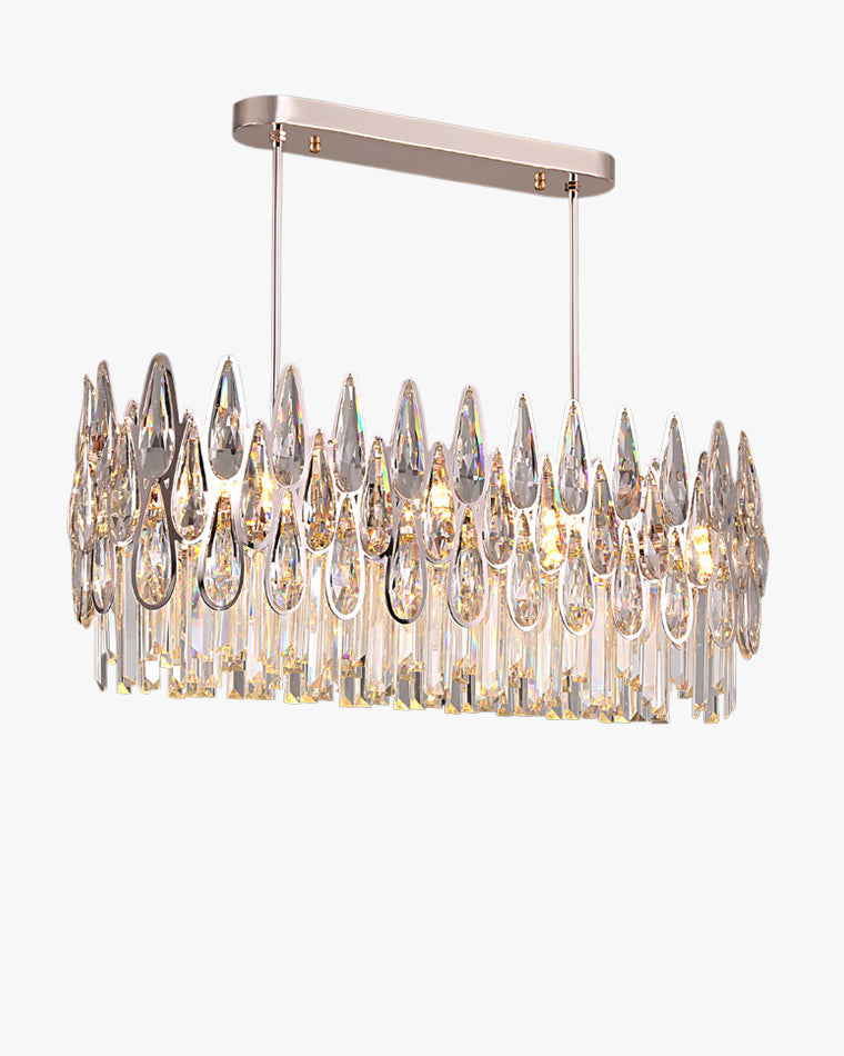 WOW Rose Gold Linear Crystal Chandelier-wow2546