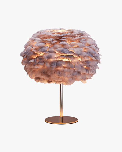 WOW Pretty Round Feather Table Night Lamp-wow8038