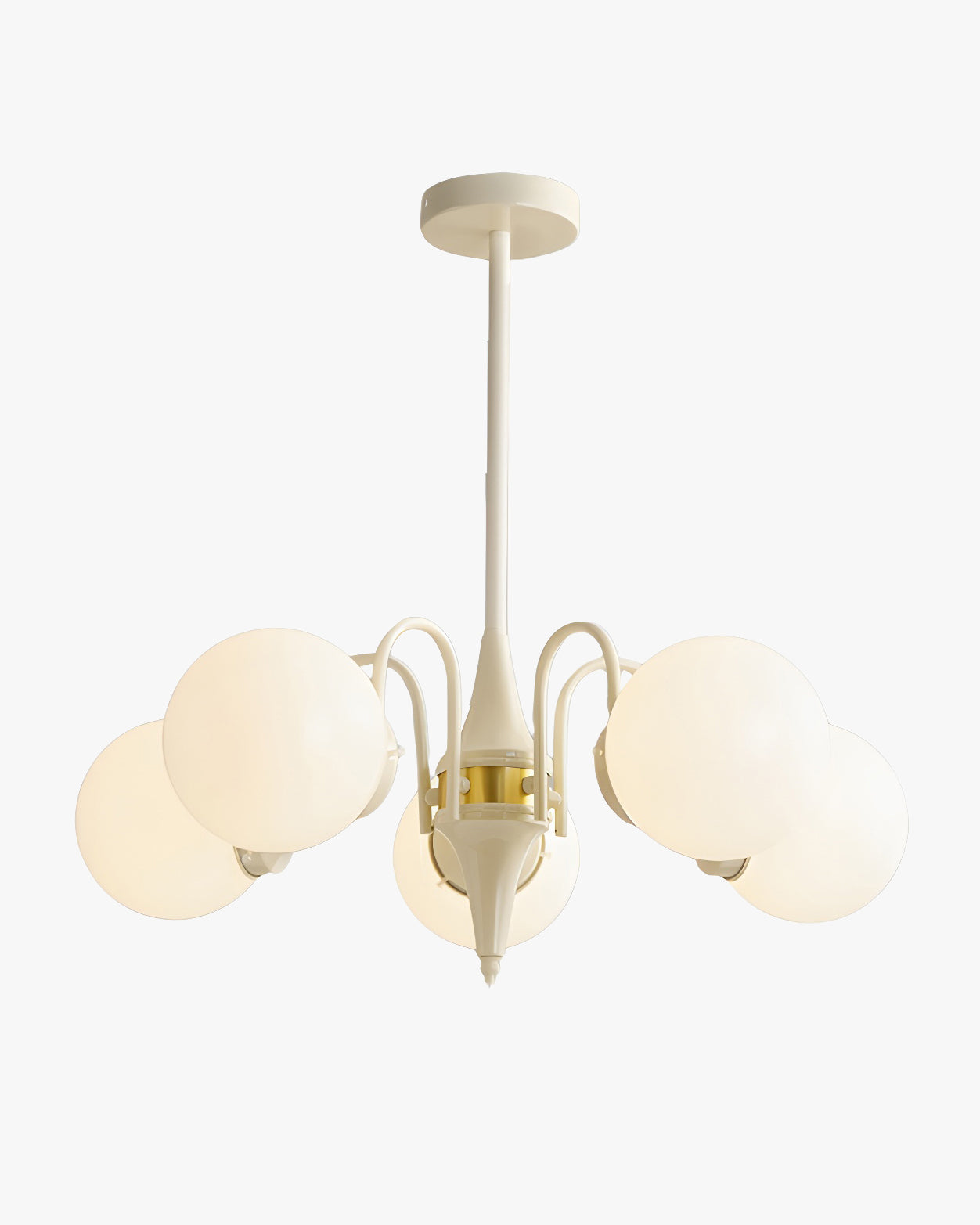 WOW White Glass Globe Arm Chandelier-wow2624