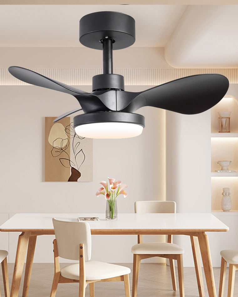 WOW 3 Small Black Blade Ceiling Fan Lamp-wow5050