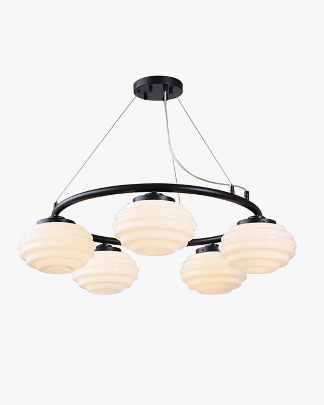 WOW Fluted Glass Globe Round Chandelier-wow2767