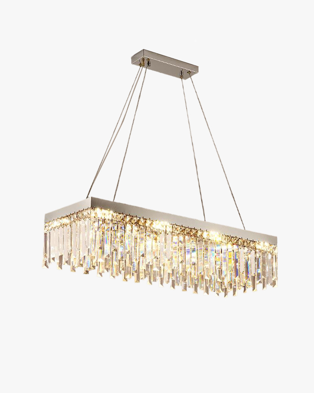 WOW Rectangular Silver Crystal Chandelier-wow2702
