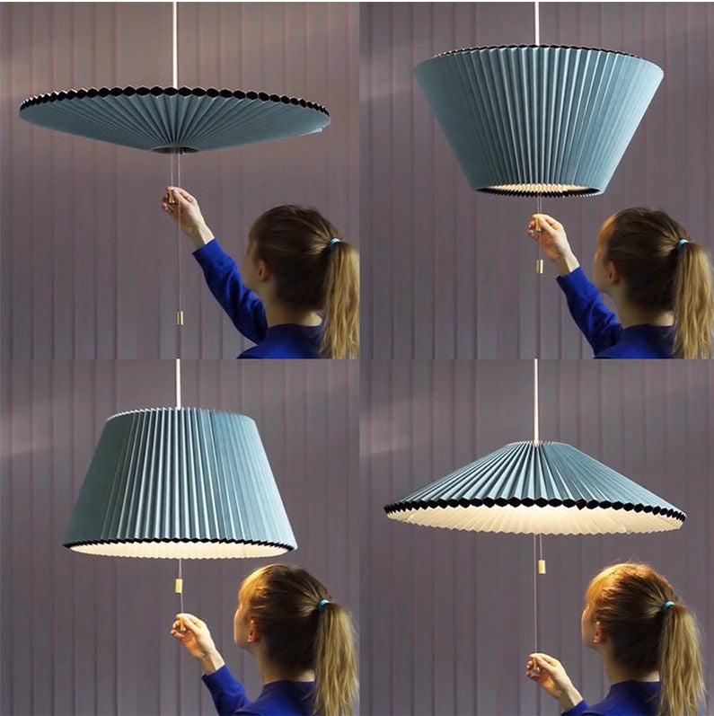 Pleated Umbrella Simple Fabric Pendant Lights