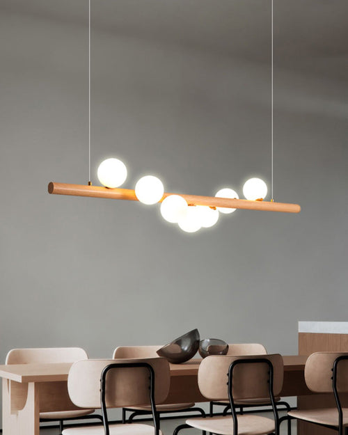 WOW Wood Linear Globe Chandelier-wow2055