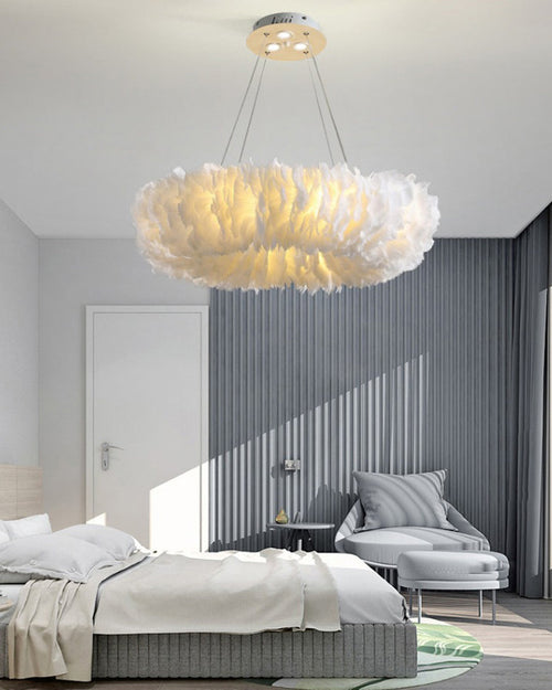 WOW Feather Round Pendant Light-wow2060