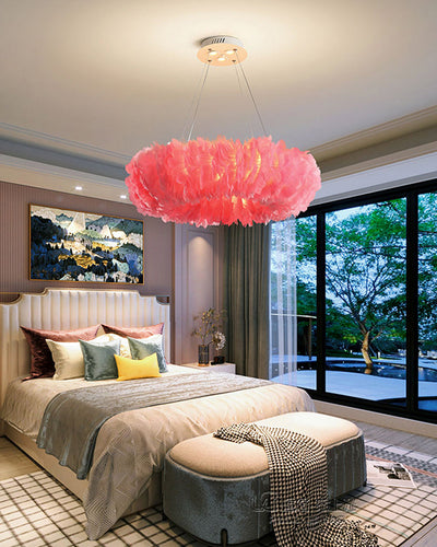 WOW Feather Round Pendant Light-wow2060