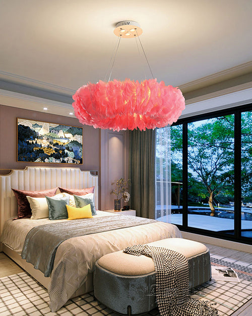 WOW Feather Round Pendant Light-wow2060