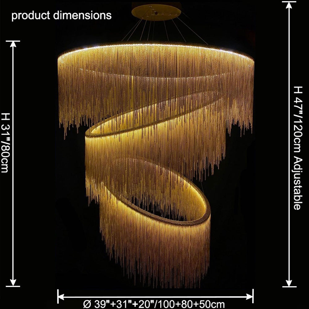 WOW Tiered Fringe Chandelier-wow2062c