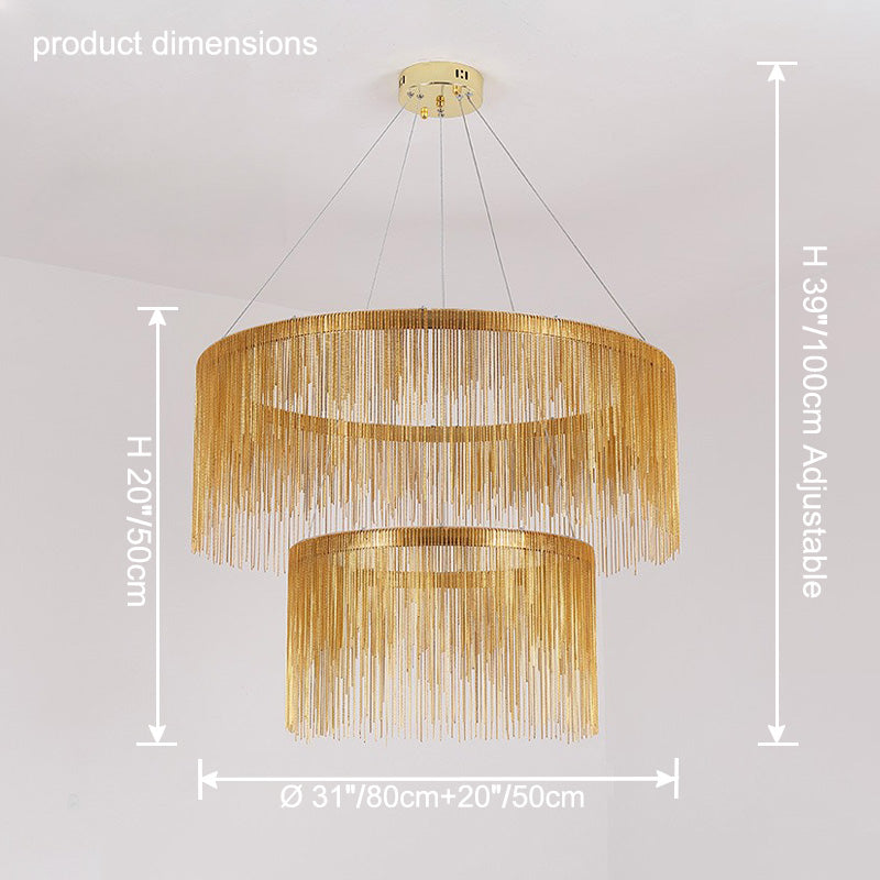 WOW Tiered Fringe Chandelier-wow2062c